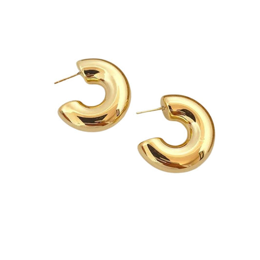 Aretes Luna Dorada
